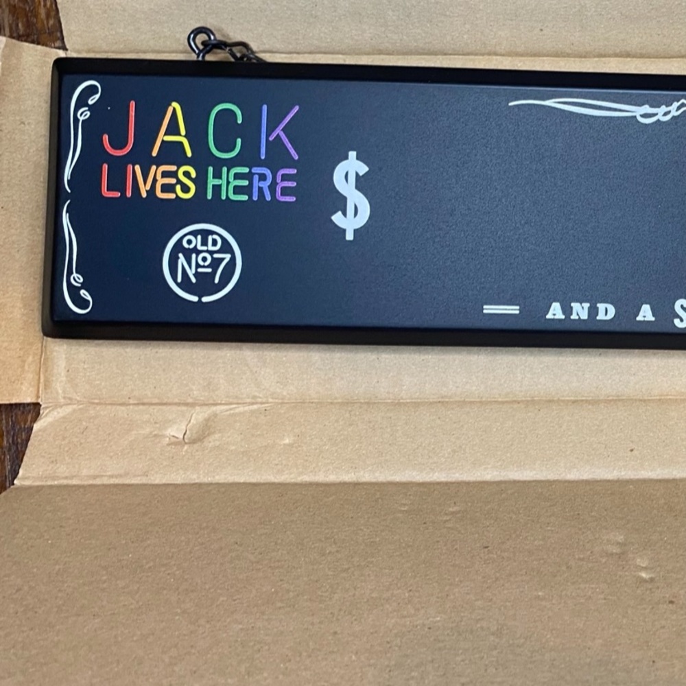 Jack Daniels Tennessee Fire Chalkboard Sign Bar Shot Special - Jack Lives Here